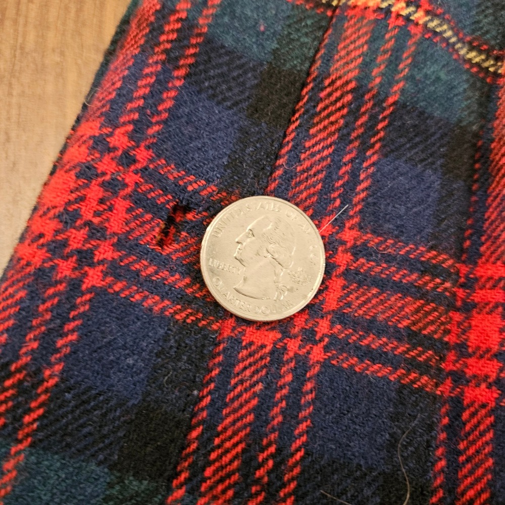Pendleton Vintage Wool MacLennan Tartan Plaid Pleated Midi Skirt Red Blue USA - Picture 6 of 11